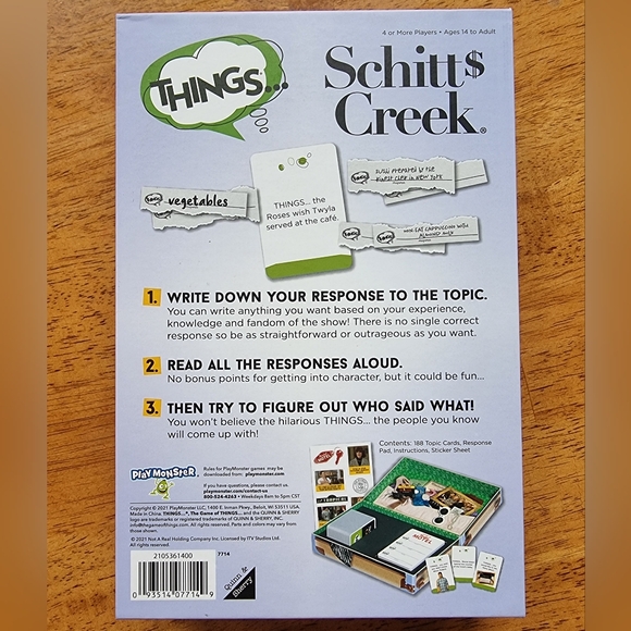 ๐FREE ADD-ON ๐ The Game of THINGS Schitt$ Creek Edition New - Picture 3 of 5